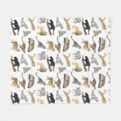 Wildkatzen Muster Fleecedecke (Vorderseite (Horizontal))