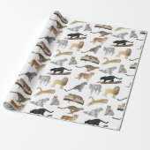 Wildkatzen Muster Geschenkpapier (Ungerollt)