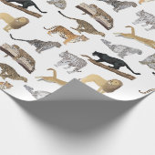 Wildkatzen Muster Geschenkpapier (Ecke)