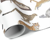 Wildkatzen Muster Geschenkpapier (Rolleneckpunkt)