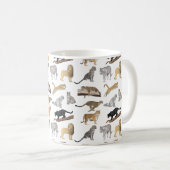 Wildkatzen Muster Kaffeetasse (VorderseiteRechts)