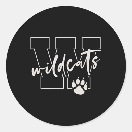 Wildkatzen runder aufkleber (Vorderseite)