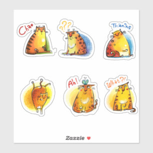 Wildkatzen-Stickers Serie #2 Aufkleber