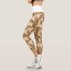Wildkatzen und Palm-Blätter Capri Leggings