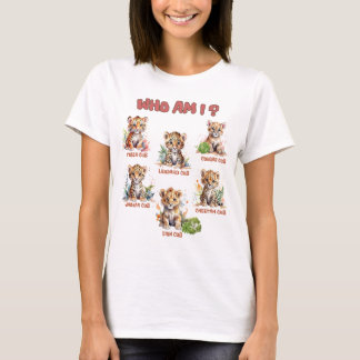 Wildkatzen Wildtiere Niedlich Baby Cubs Wer bin ic T-Shirt