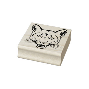 Wildkatzenkunststempel Gummistempel