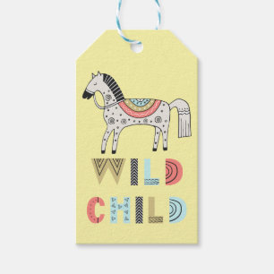 Wildkinder-Skandinavier Pferdepadel Gelb Geschenkanhänger