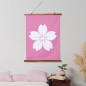 Wildkirschblüte Wandteppich Mit Holzrahmen (Schlafzimmer)