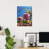 Wildkirsche Rosa Blossom Tree Poster (Heimbüro)