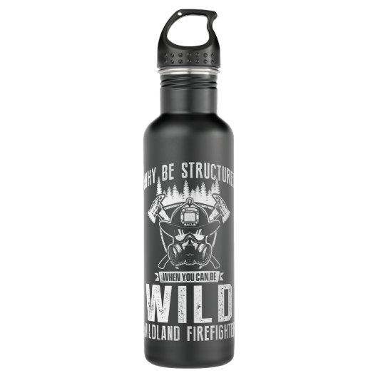 Wildland-Feuerwehrmann Edelstahlflasche (Vorderseite)