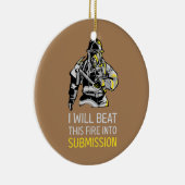 Wildland Feuerwehrmann Smokejumper Fire Eater Keramik Ornament (Rechts)