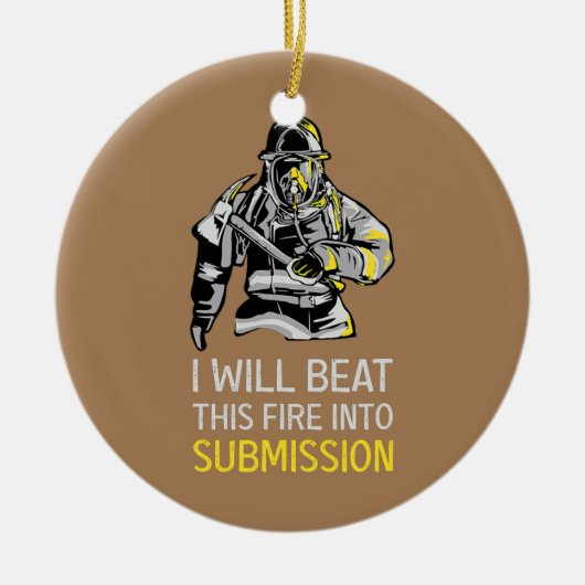 Wildland Feuerwehrmann Smokejumper Fire Eater Keramik Ornament (Vorne)