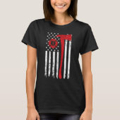 Wildland Firefighter AX American Flag Fireman T-Shirt (Vorderseite)