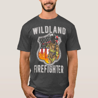 Wildland Firefighter Red Line Wildland Fireman (2) T-Shirt