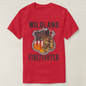 Wildland Firefighter Red Line Wildland Fireman T-Shirt (Design vorne)