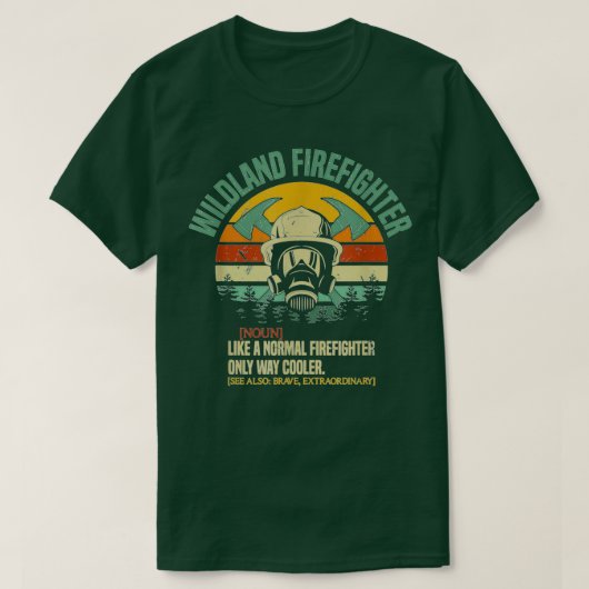 Wildland Firefighter Wildland Fire Rescue Retro St T-Shirt (Design vorne)