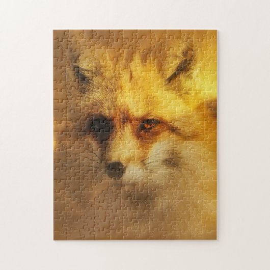 Wildlebender Rotfuchs Puzzle (Vertikal)
