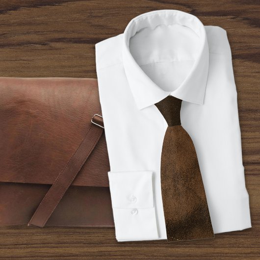 Wildleder-Coat-Look aus Leder Krawatte