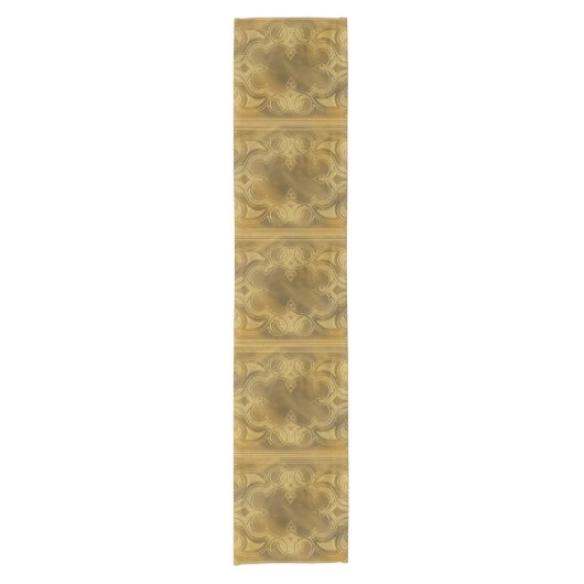 Wildleder-ledernes Kunst-Deko-Feld Tangold Kurzer Tischläufer (Vorderseite)