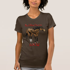 Wildleder-Pferdefelsen-T - Shirt