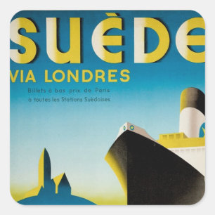 Wildleder via London Quadratischer Aufkleber