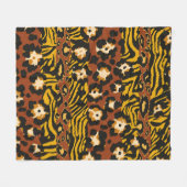 Wildleopard und Tigerhäute Fleecedecke (Vorderseite (Horizontal))
