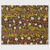 Wildleopard und Tigerhäute Geschenkpapier (Flach)