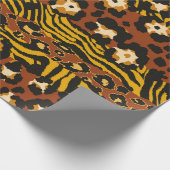 Wildleopard und Tigerhäute Geschenkpapier (Ecke)