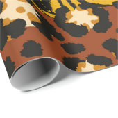 Wildleopard und Tigerhäute Geschenkpapier (Rolleneckpunkt)