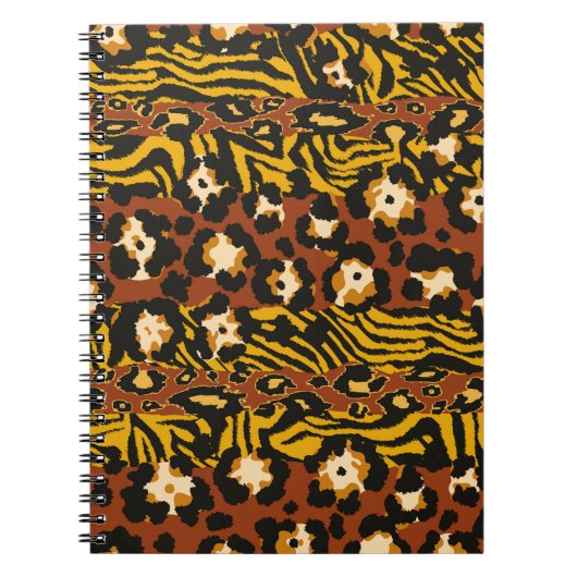 Wildleopard und Tigerhäute Notizblock (Vorderseite)
