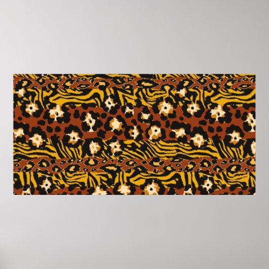 Wildleopard und Tigerhäute Poster (Vorne)