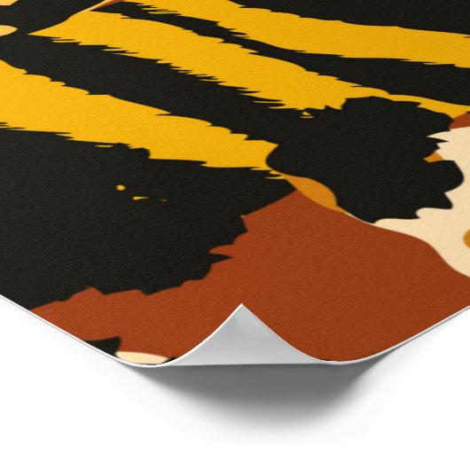 Wildleopard und Tigerhäute Poster (Ecke)