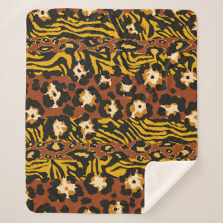 Wildleopard und Tigerhäute Sherpadecke