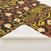 Wildleopard und Tigerhäute Sherpadecke (3/4)