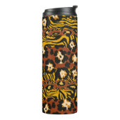 Wildleopard und Tigerhäute Thermosbecher (Nach links gedreht)