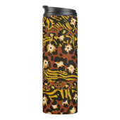 Wildleopard und Tigerhäute Thermosbecher (Nach rechts gedreht)