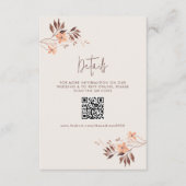 Wildlfower Boho QR Wedding Website Begleitkarte (Vorderseite)
