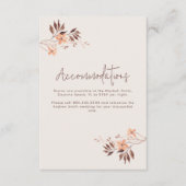 Wildlfower Boho Unterkünfte Details Begleitkarte (Vorderseite)