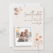 Wildlfower Rustic Outdoor Boho Wedding Save The Date (Vorderseite)