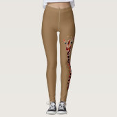 Wildlife Art Funny Giraffe Leggings (Vorderseite)