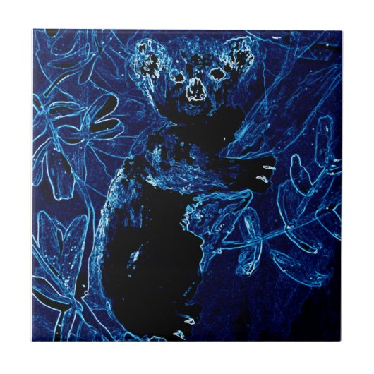 Wildlife Art Koala Bear Fliese (Vorderseite)