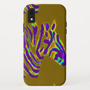 Wildlife Art Lila Gold gestreift Zebra Case-Mate iPhone Hülle