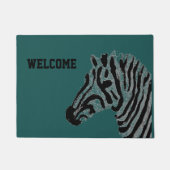 Wildlife Art Zebra Willkommen Fußmatte (Vorderseite)