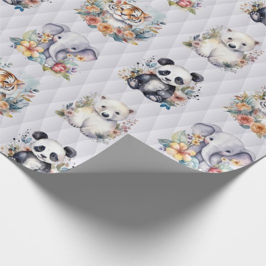 Wildlife Babys Geschenkpapier (Ecke)