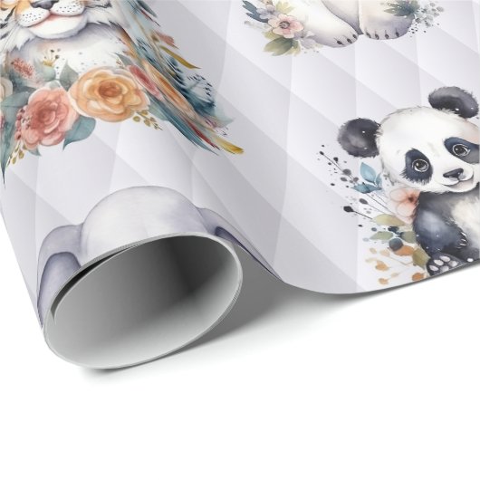 Wildlife Babys Geschenkpapier (Rolleneckpunkt)