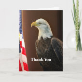 Wildlife Bald Eagle American Flag Dankeskarte (Vorderseite)
