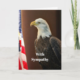 Wildlife Bald Eagle American Flag Foto Beileid Karte