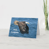 Wildlife Bald Eagle Foto Beileid Karte (Vorderseite)