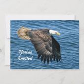 Wildlife Bald Eagle Foto Geburtstag Einladung (Vorderseite)