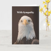 Wildlife Bald Eagle Portrait Foto Beileid Karte (Gelbe Blume)